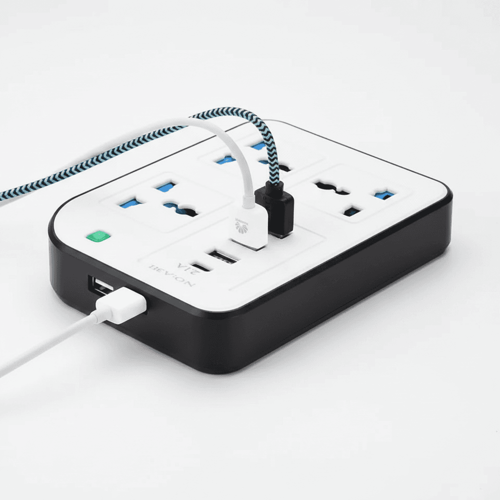 Universal Power Extension Lead | USB-C & USB-A Charging | 1.8m Cord - Image 1