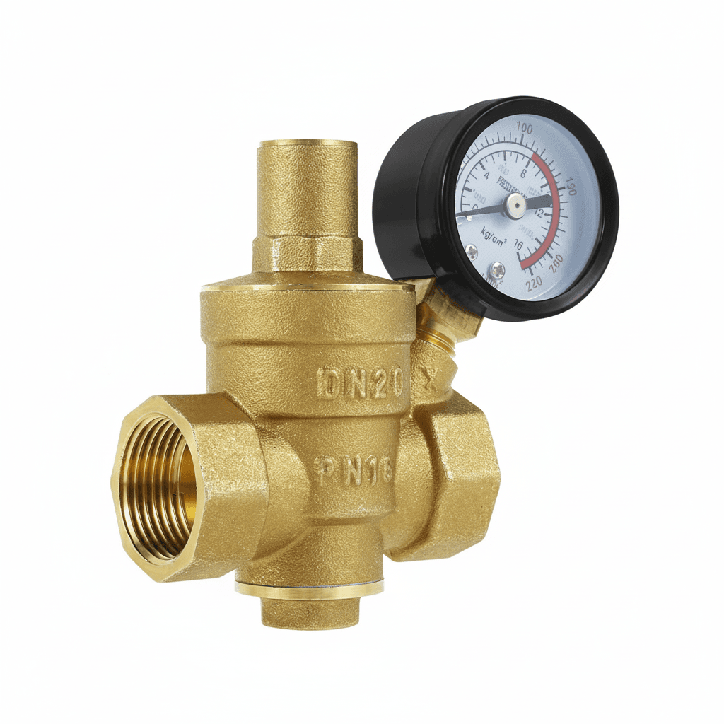 Caravan water pressure reducer 3/4" DN20, the product itself.