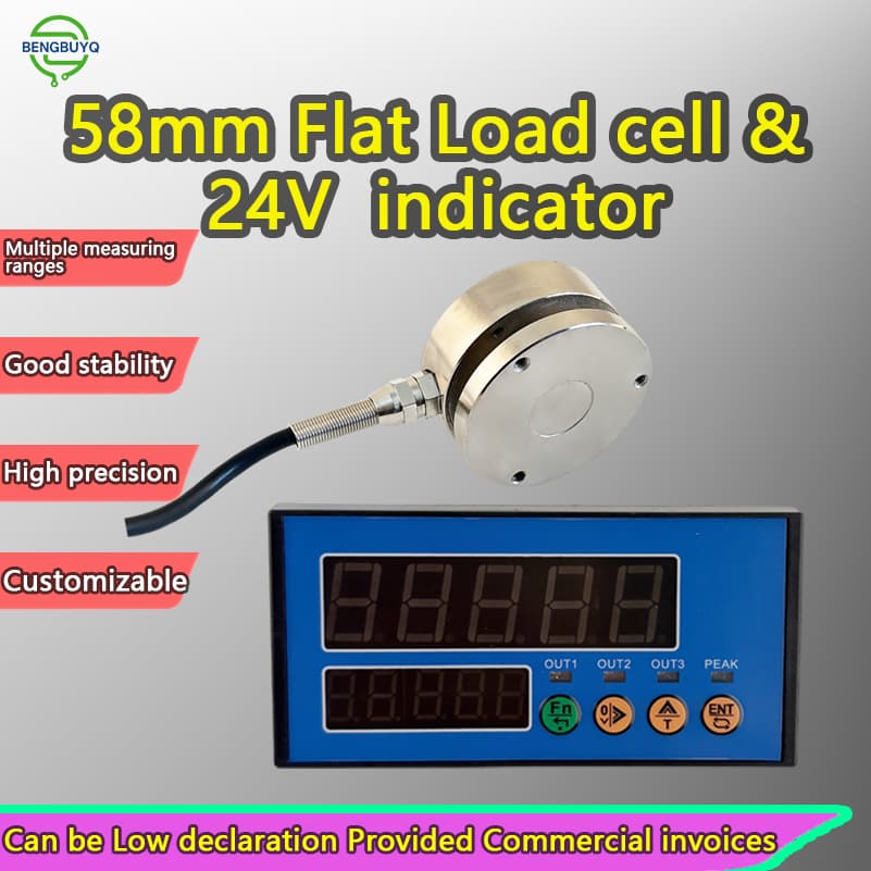 Load cell kit with a 50kg–5t sensor and a 5-digit digital indicator, IP66 alloy steel weighing system.