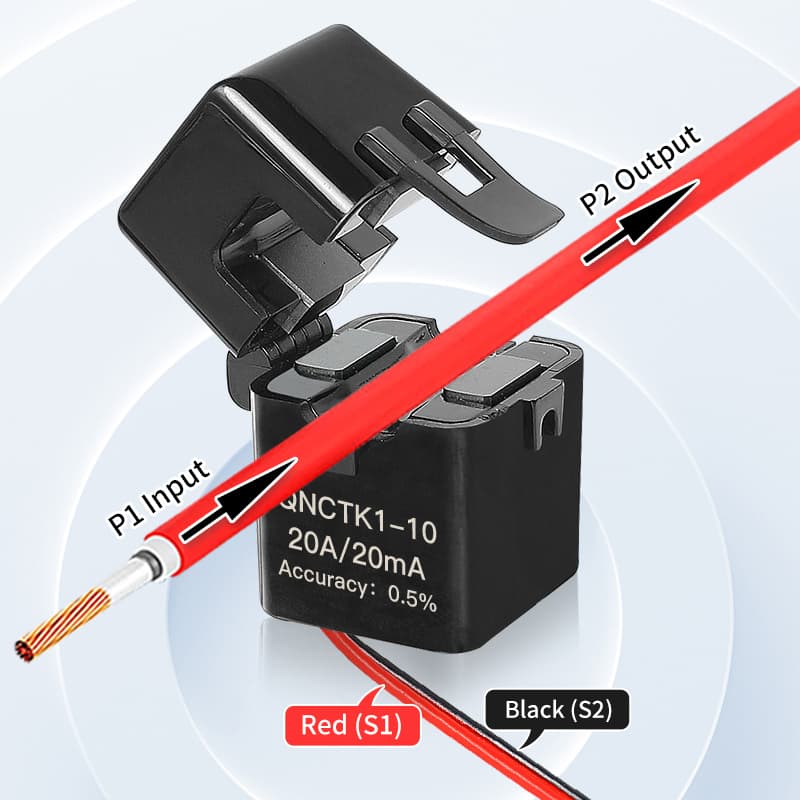 Clamp CT Current Transformer 100A, a precise current sensor for electrical measurements.