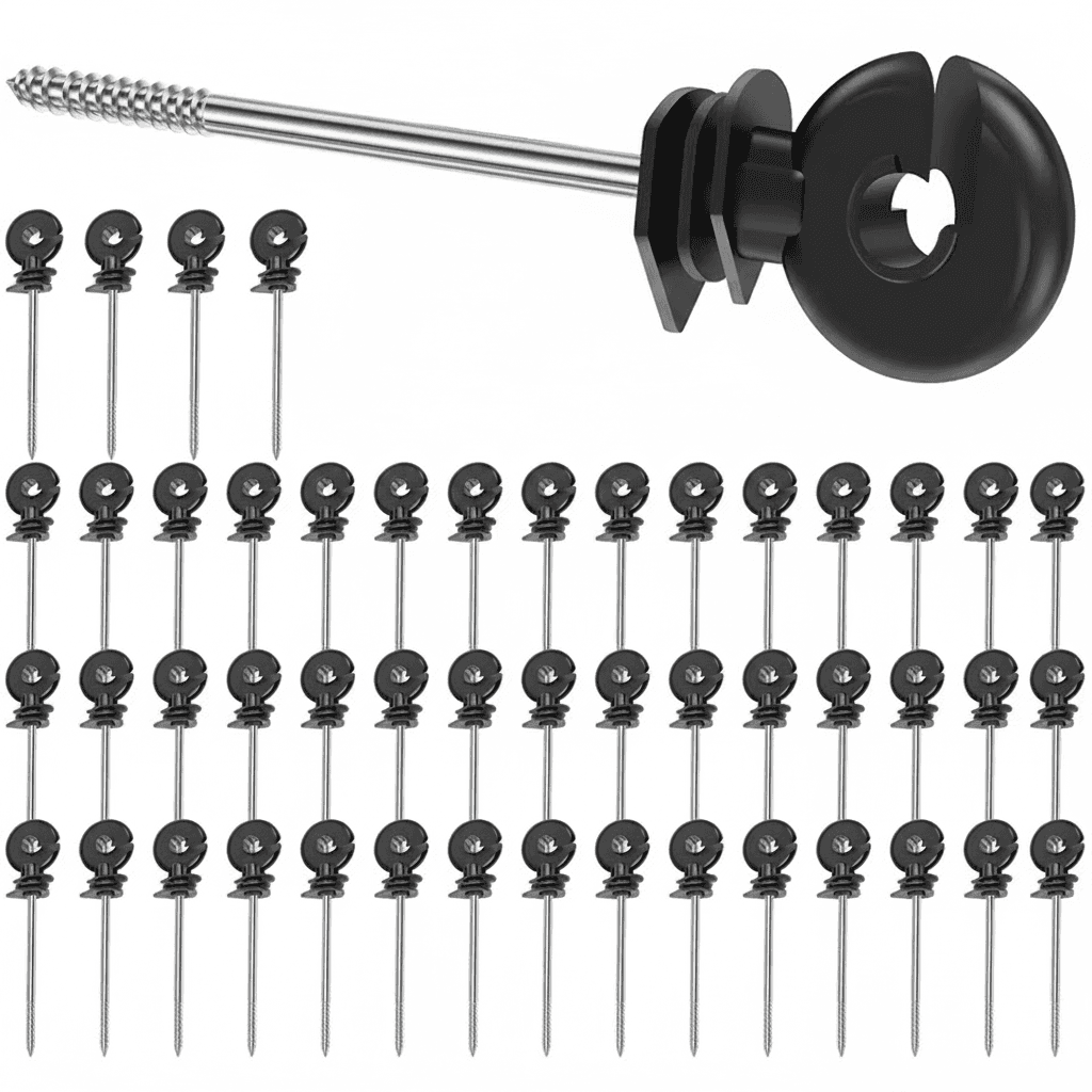 Fence Insulators | Self-Tapping Screw-In | For Wood Posts