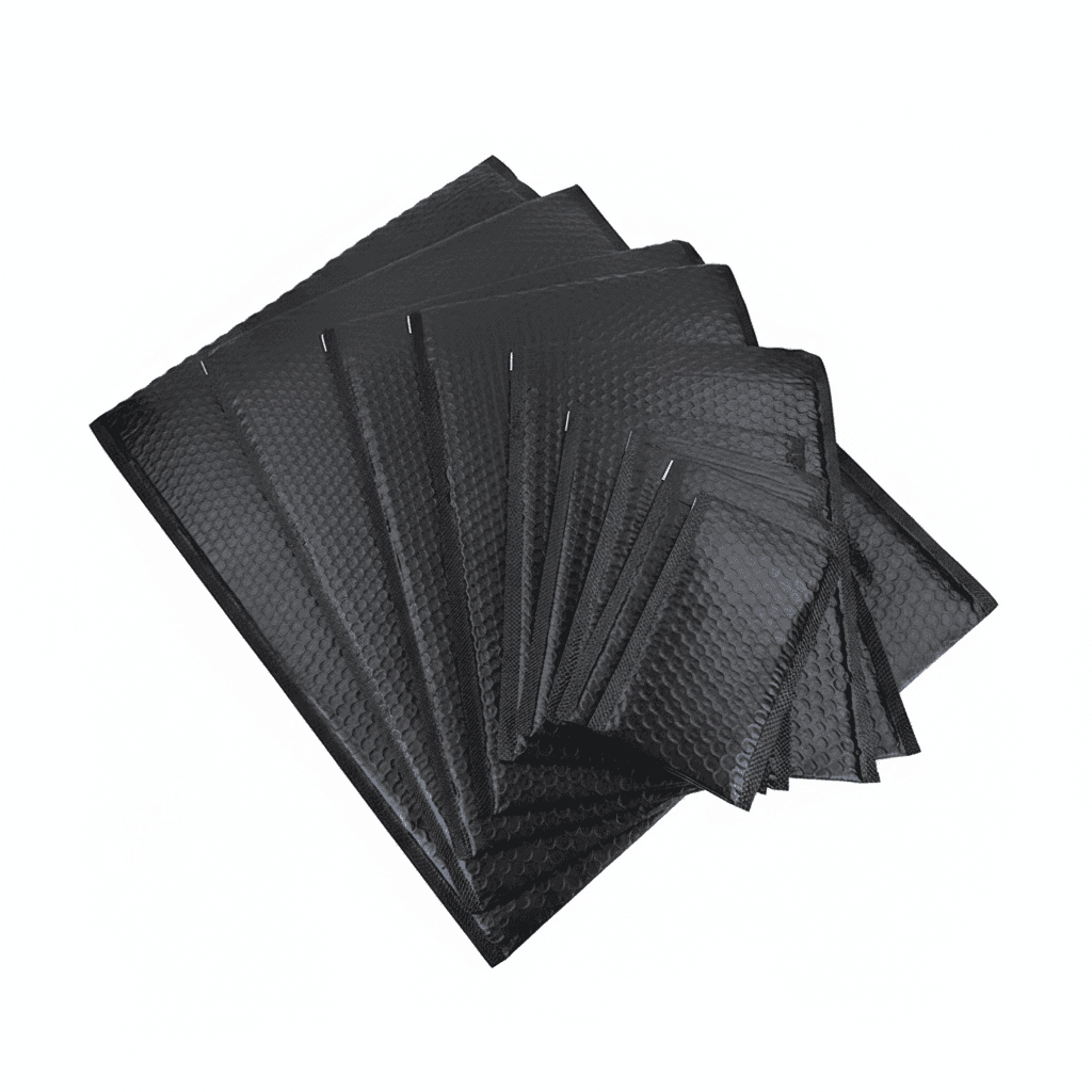 50x Black Mailing Poly Bags | Self-Seal Padded Envelopes | Secure Packaging