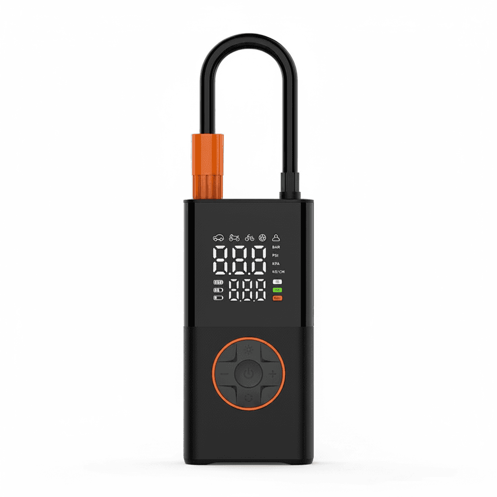 Digital Tyre Inflator | Wireless Charging | Car & Bike Portable Pump