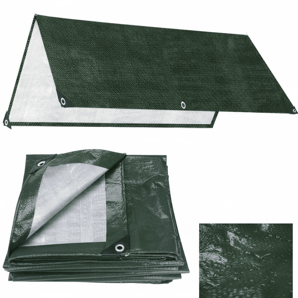 Heavy Duty Tarpaulin, a single blue tarp folded neatly.