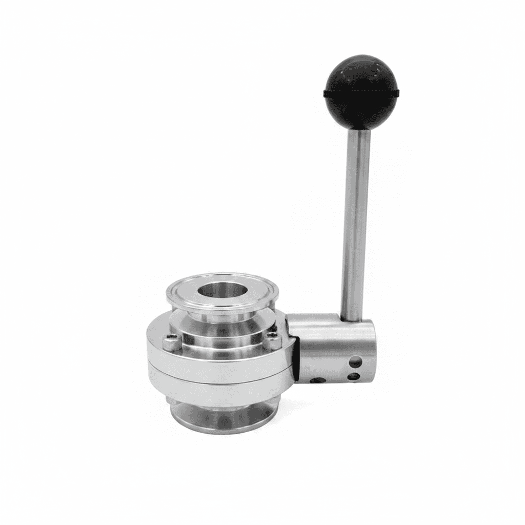 3/4" Lockshield Valve, SS304/316L Tri Clamp | Sanitary Butterfly Valve | Homebrew Beer Dairy