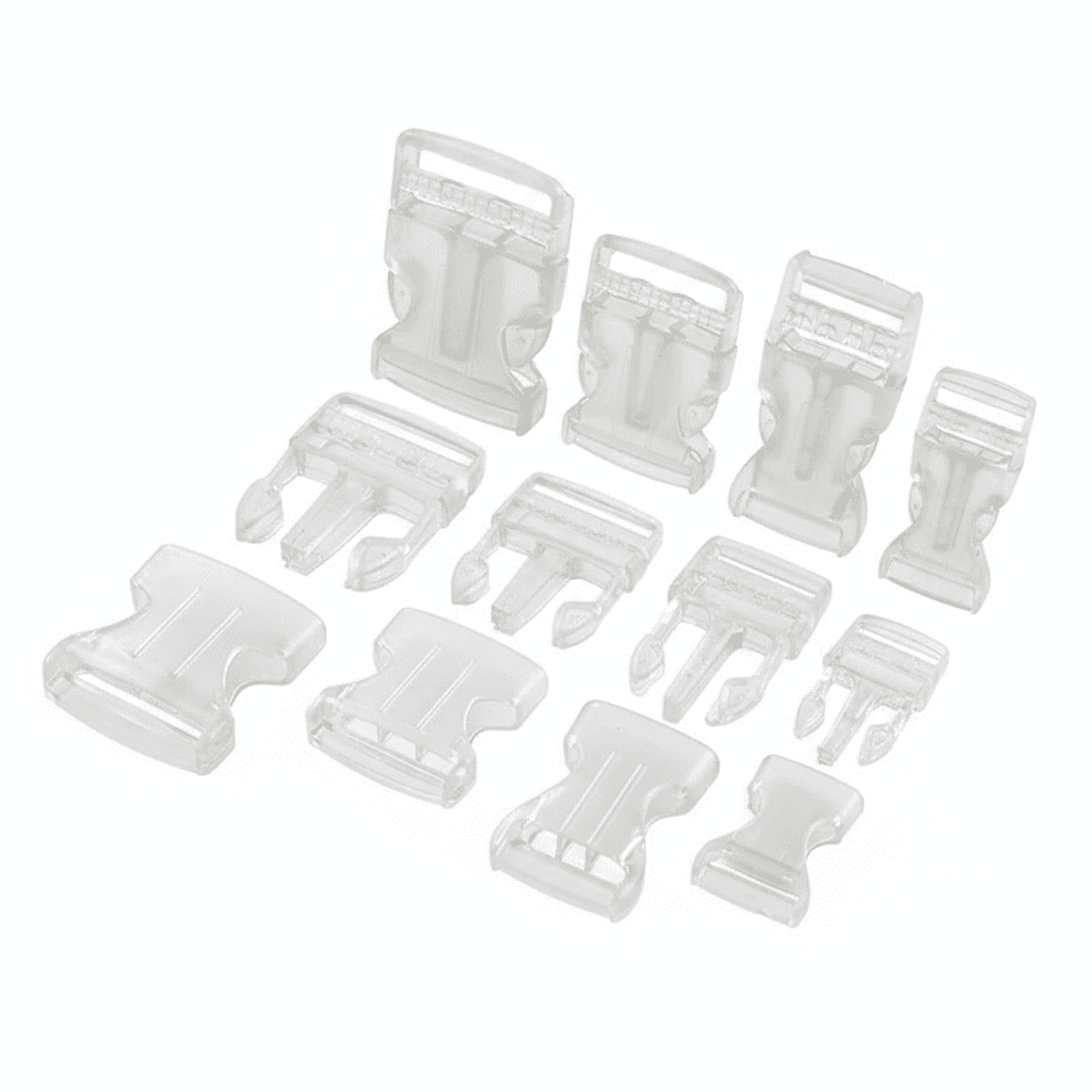 Transparent Side Release Buckles, a close-up view of the product.