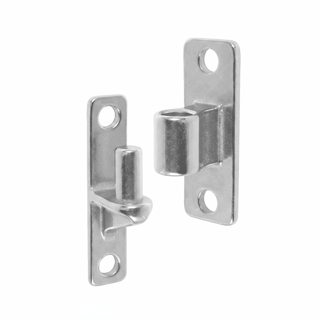 Heavy Duty Gate Hinges, a pair of robust black hinges.