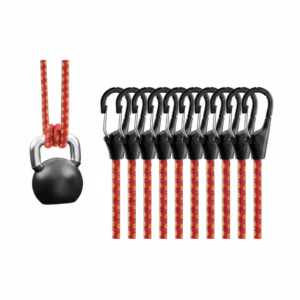 18" Bungee Cords with Hooks, a single product shot.