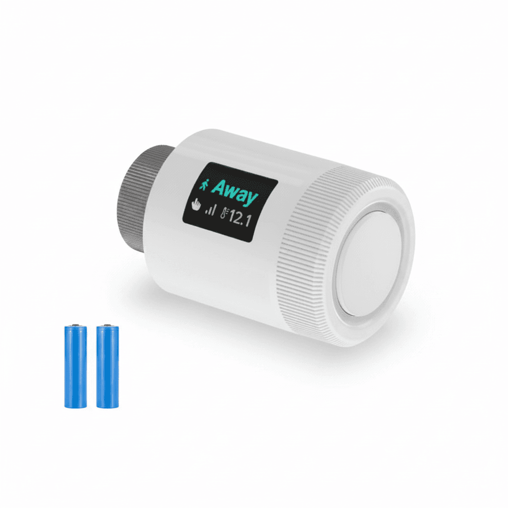 EZAIOT WiFi6 Thermostatic Radiator Valve, front view.