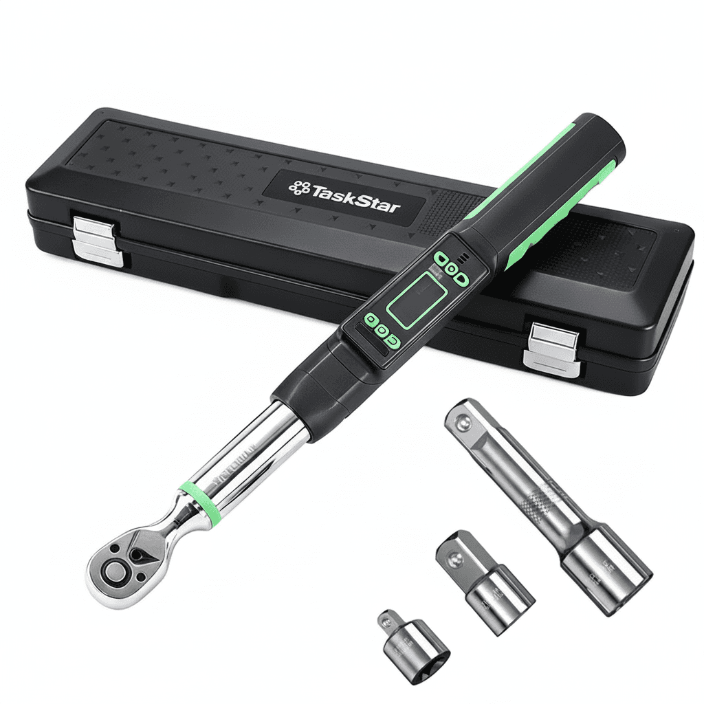 Digital torque wrench, front view.