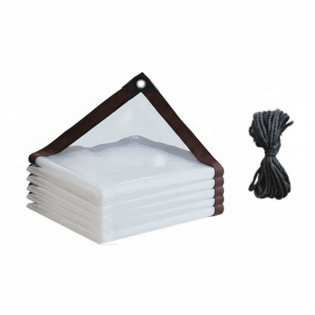 Heavy Duty Clear Tarpaulin with a 'Fennec' watermark, not a clean product shot.