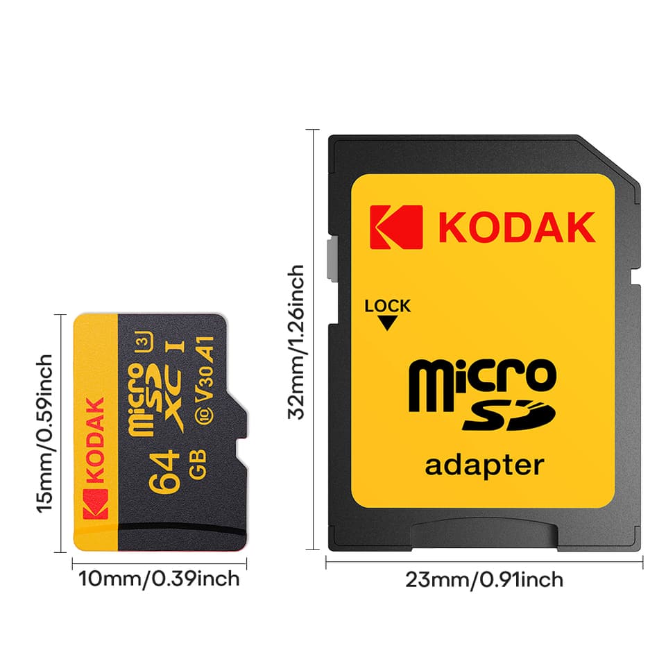SD Card with Adapter | 100MB/s Transfer Speed | For Phone & 4K Video