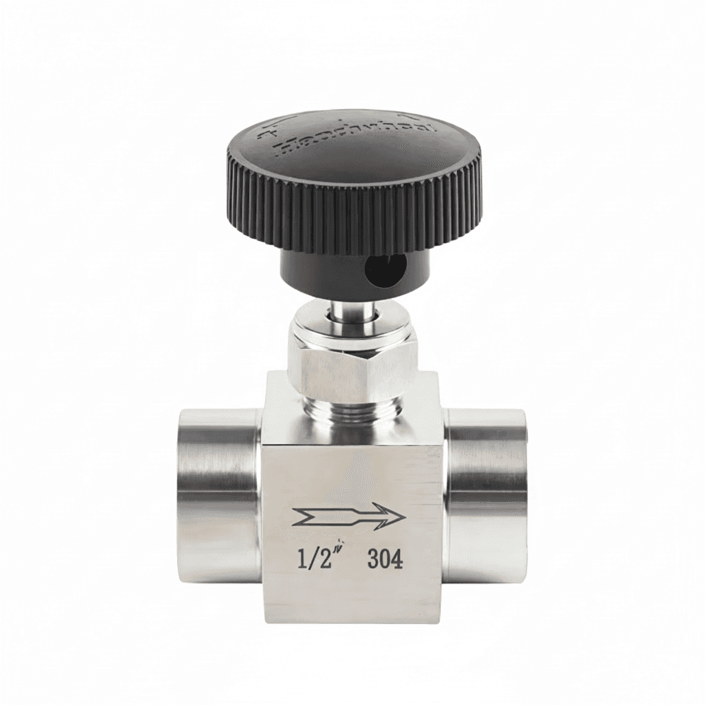 SS304 Stainless Steel Needle Valve, a single product shot.