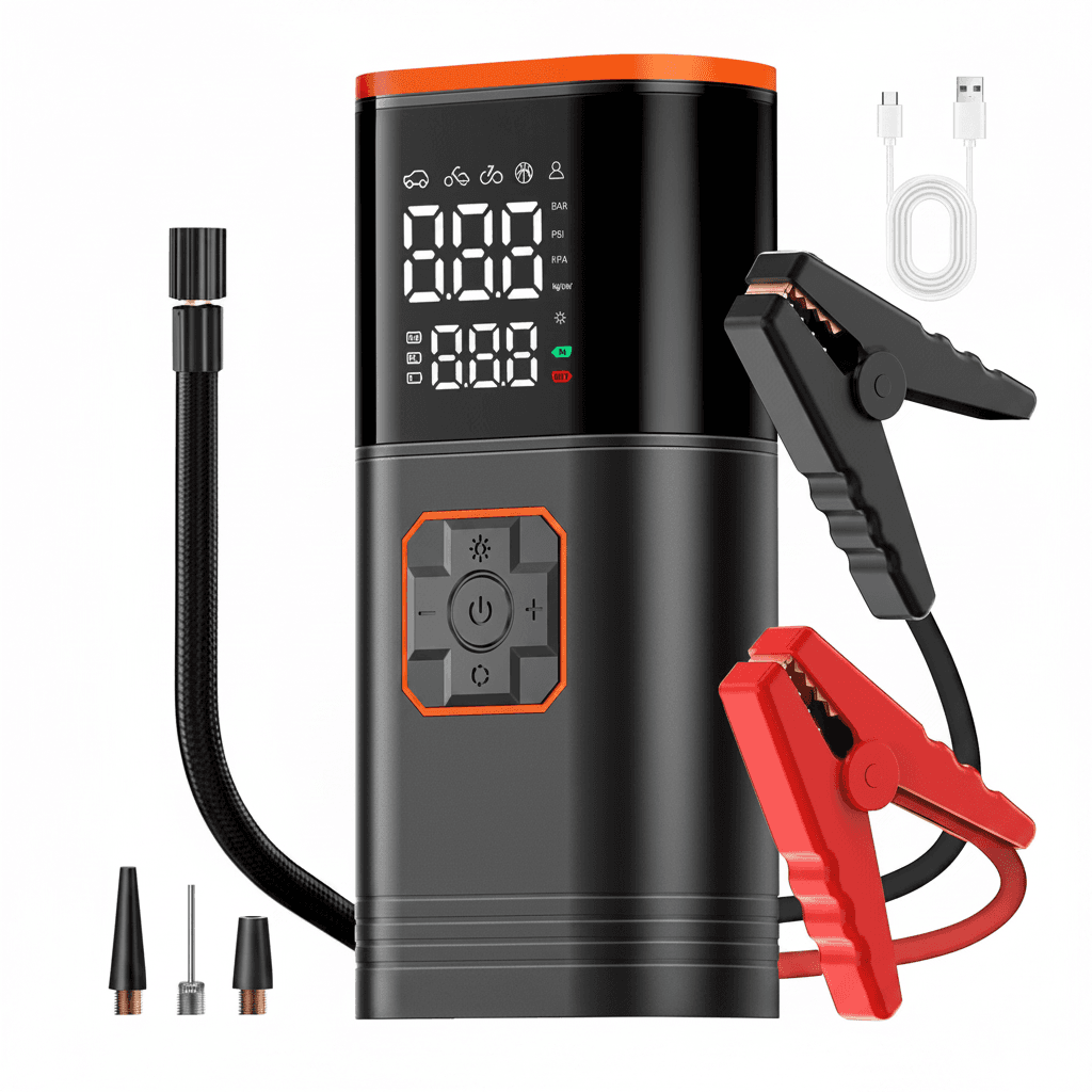 Digital Tyre Inflator | USB Rechargeable | Car, Bike & Ball Pump