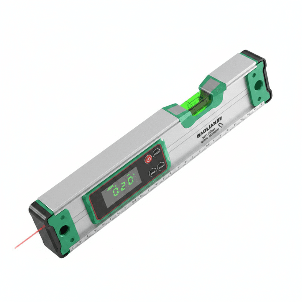 3-in-1 Digital Laser Level Ruler, front view.