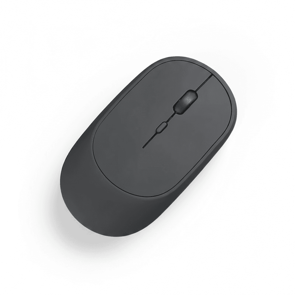 Wireless Mouse Rechargeable, a sleek black mouse.