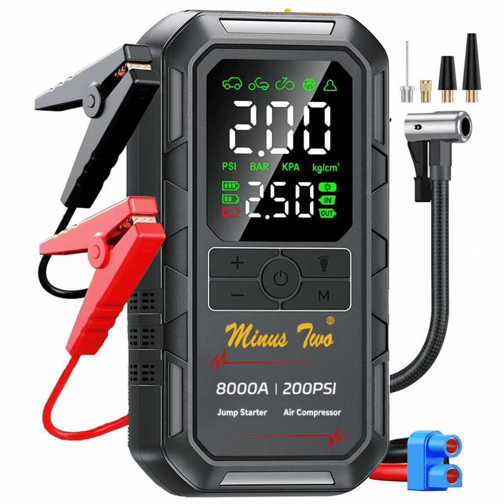 8000A Peak Wireless Jump Starter | Portable Emergency Booster | Power Bank