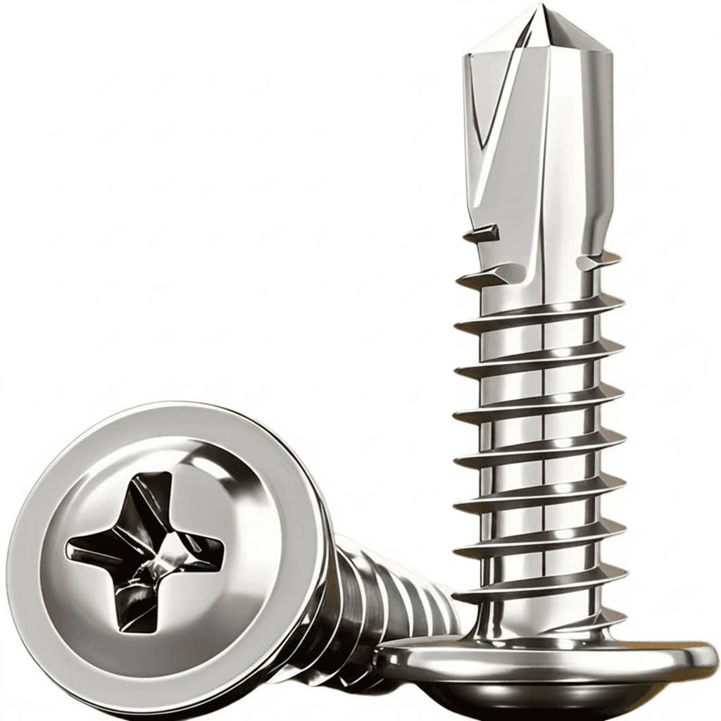 Tapping screws: 100PCS pack, multiple screws in a grid layout.