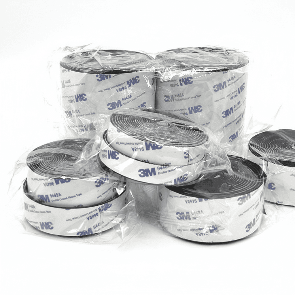 3M 9448A Hook and Loop Tape Self Adhesive, a single roll on a white background.