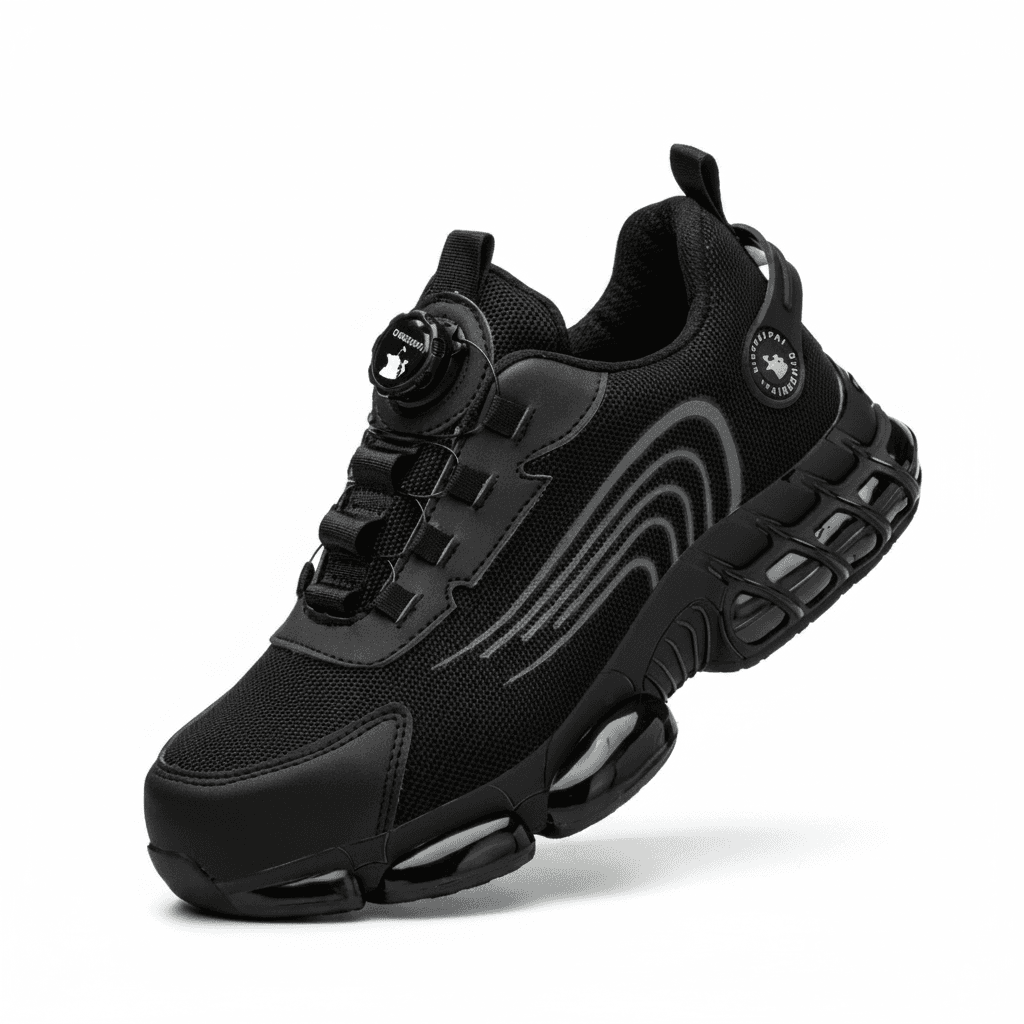 Steel toe cap shoes.