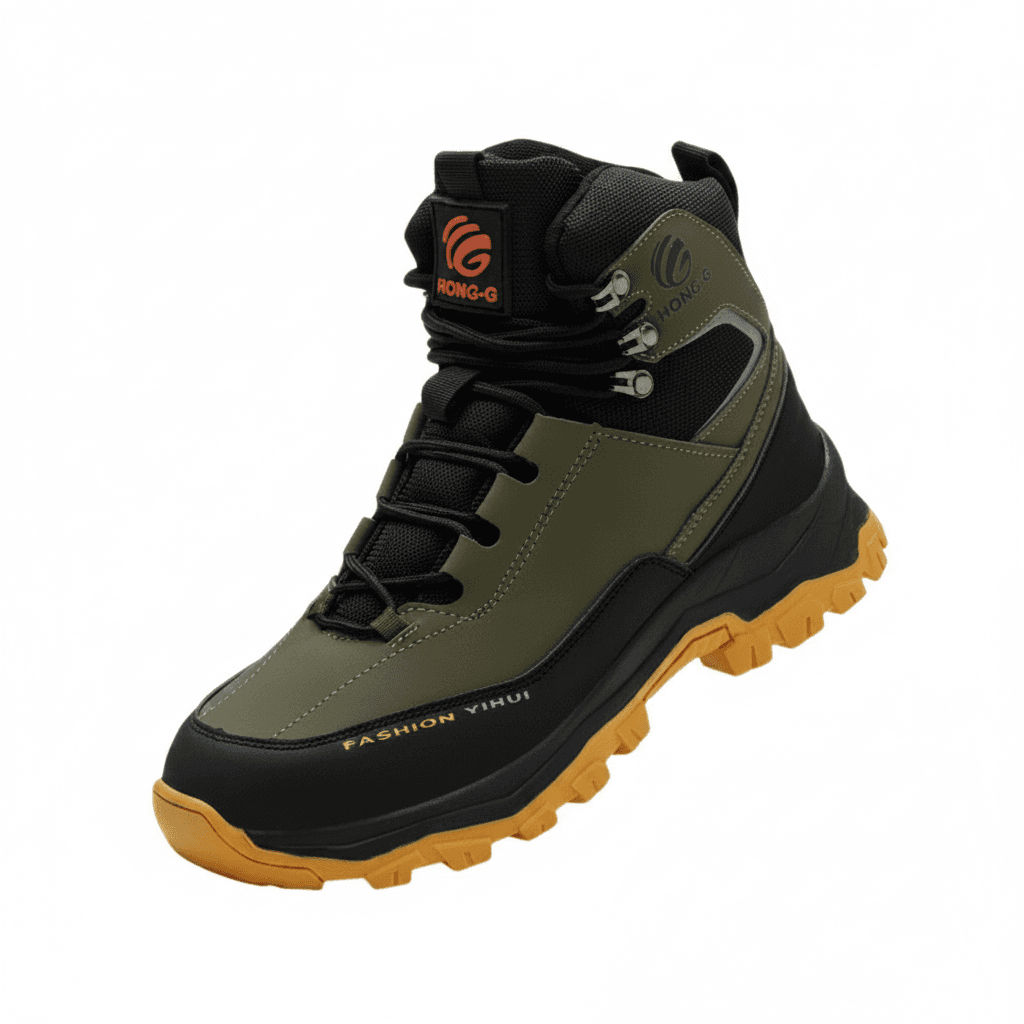 Steel Toe Cap Work Boots, a pair of sturdy safety footwear.