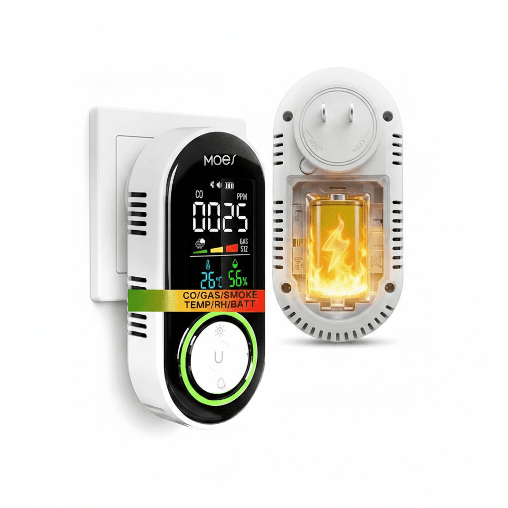 5-in-1 Smart Air Quality Smoke Detector.