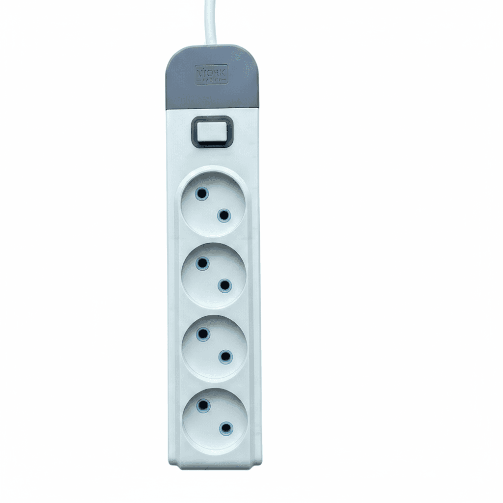 4-in-1 UK Extension Lead | 2M Cable, Switched | 230V/10A Power Socket