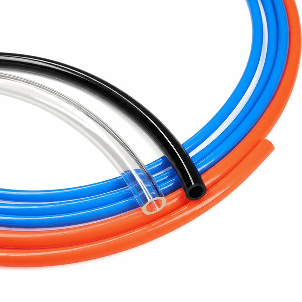 Pneumatic Washing Machine Hose, a single coiled blue hose.