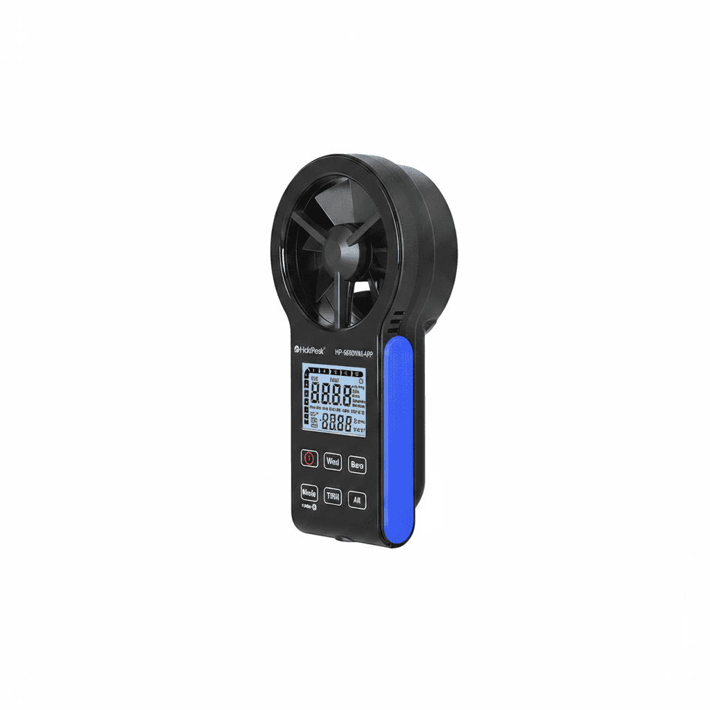HoldPeak 6000-WM-APP Anemometer, a handheld wind speed meter.