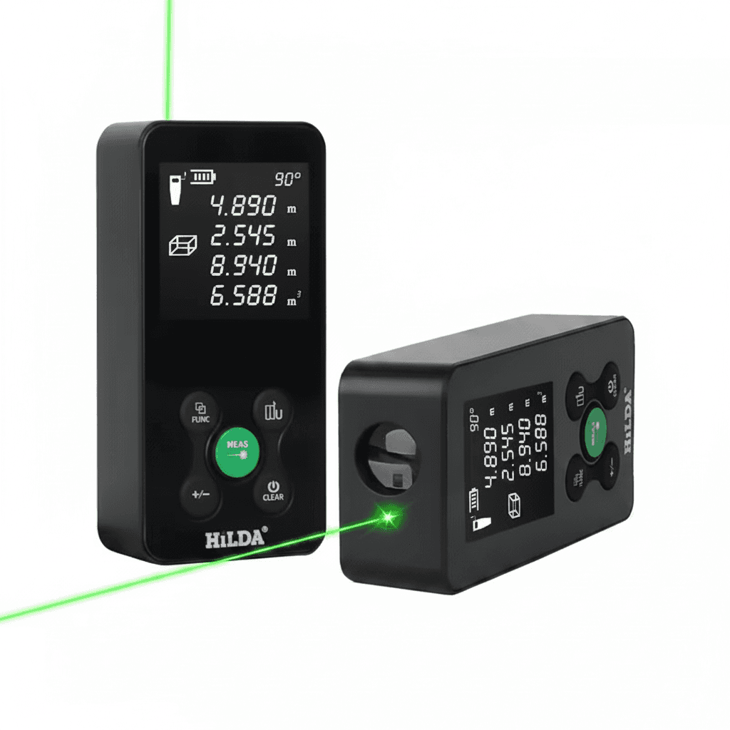 HILDA Laser Measure 50/100/120m | Rechargeable Digital Tape | Angle Measurement