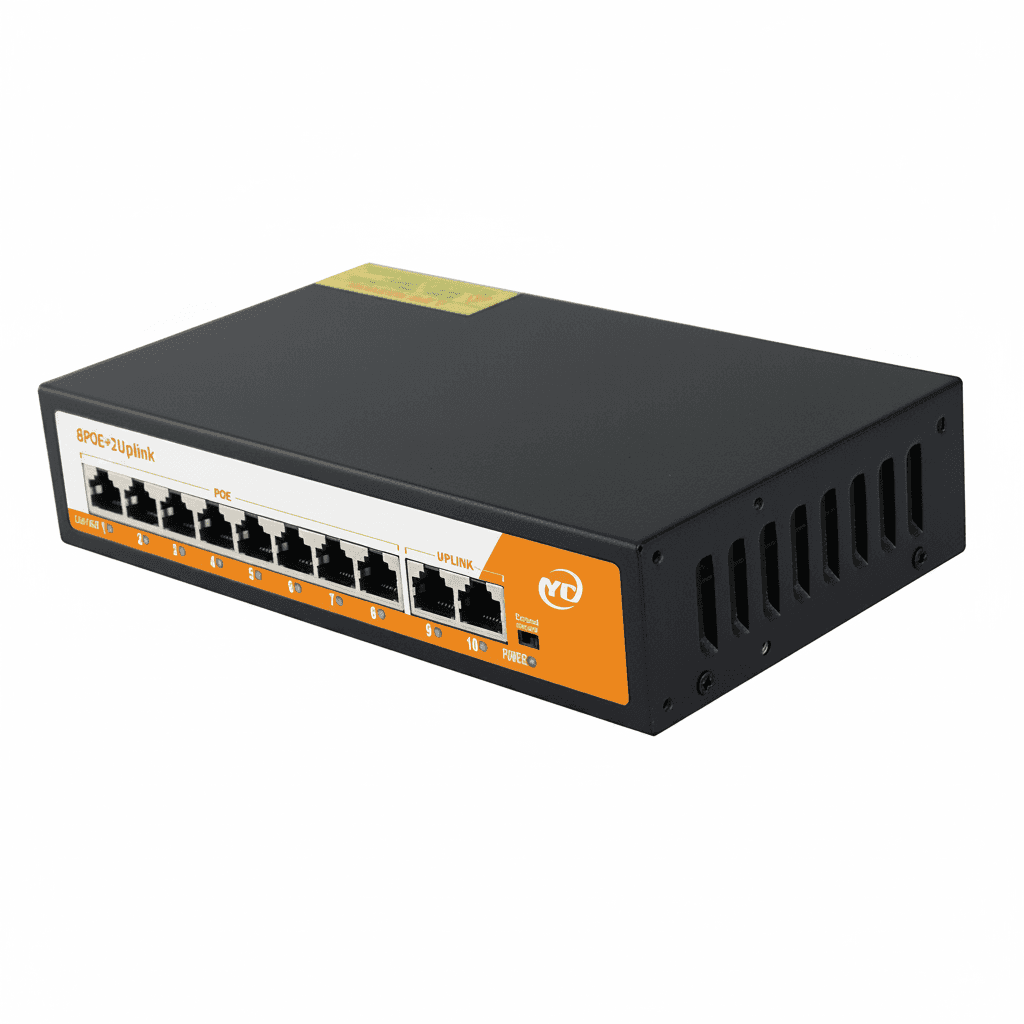 10-Port PoE Network Switch | Smart Managed Uplink | IP Camera/NVR Ready