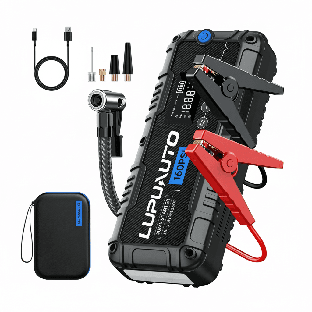 4000A Jump Starter | 4-in-1 Portable Car Battery Charger & Tyre Inflator