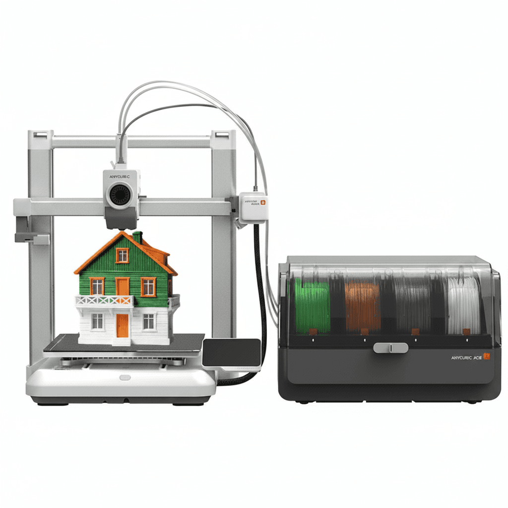 ANYCUBIC Kobra 4 3D Printer, front view.