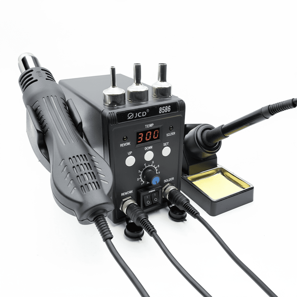 Soldering Iron & Hot Air Rework Station.