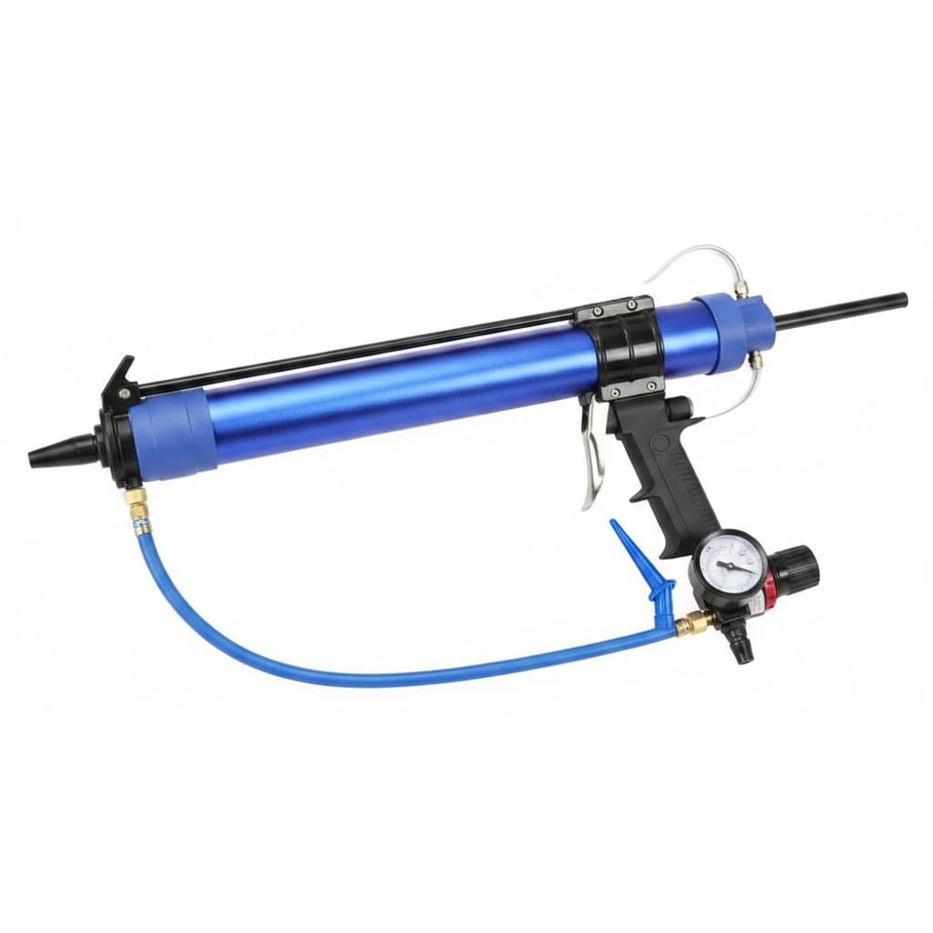 310ML Pneumatic Caulking Gun for silicone sealant and adhesives, featuring a durable metal construction and ergonomic grip.