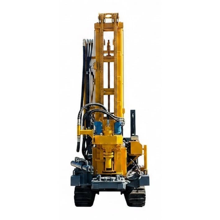 YG Pneumatic Drilling Rig for deep water wells, available in 80m to 300m depths, featuring hydraulic power and rotary rock drilling capabilities.