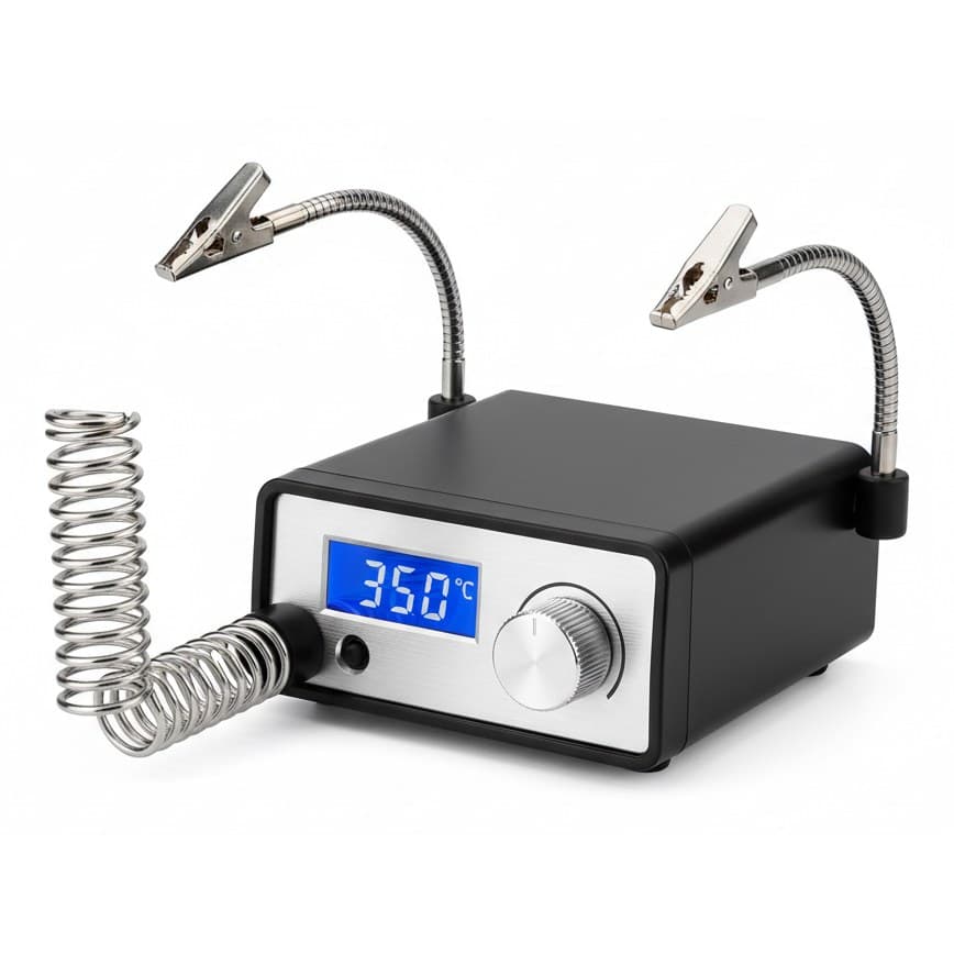 YIHUA 926LED-III digital soldering station with adjustable temperature control, helping hands tool, and portable soldering iron kit.