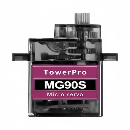MG90S all metal gear servo motor, 9g micro size, upgraded from SG90 for RC helicopters, planes, cars, and robots.