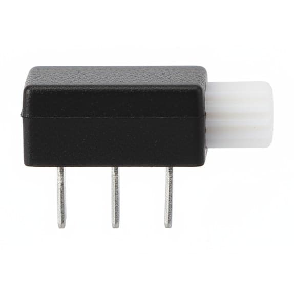 SS12F15 SPDT 3-pin 5-position micro slide switch in 3mm, 4mm, 5mm, and 6mm sizes with toggle mount terminals for Arduino projects.