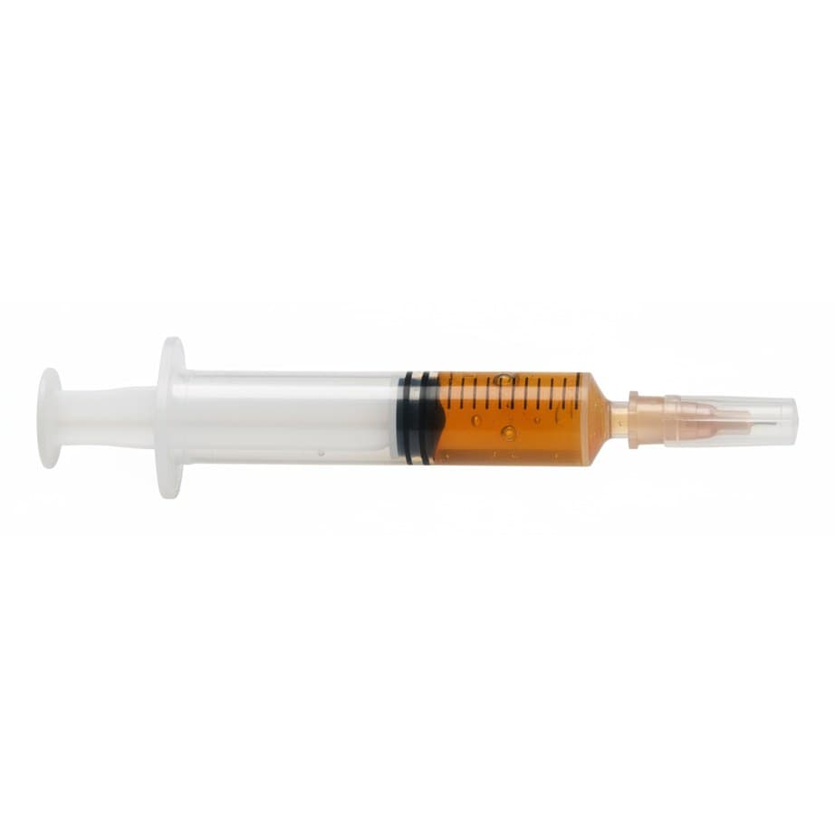 10cc syringe of lead-free, no-clean solder paste flux for PCB rework.