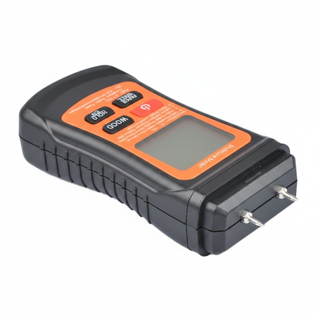 Two-Pin Moisture Meter with Temperature Display for Lumber, Concrete & Building Materials - Image 1