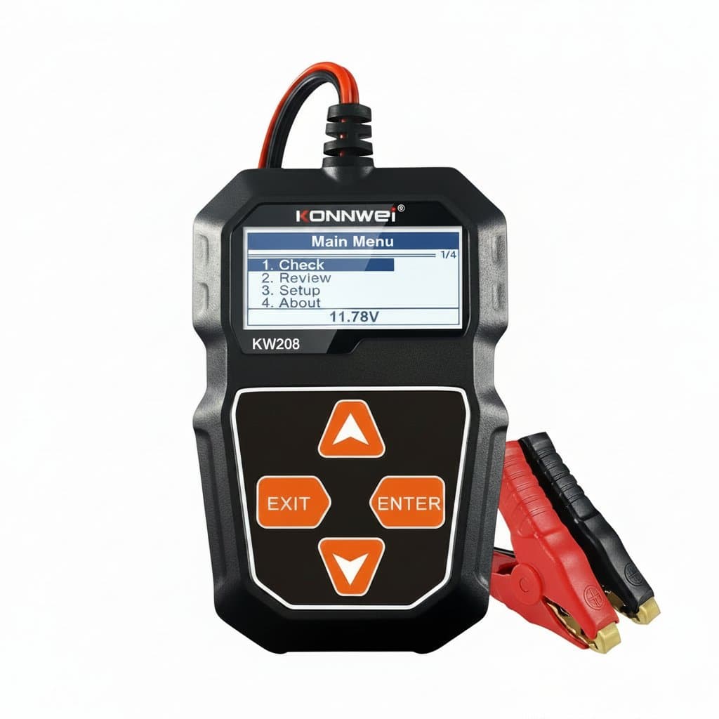 12V Car Battery Tester | Automotive Analyzer with Waveform Voltage | For Car and Motorcycle - Professional Grade Tool
