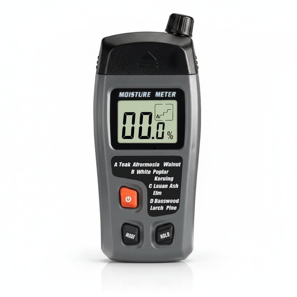 Handheld Wood Moisture Meter - Timber Damp Tester with HD LCD Display, EMT01 - Image 1