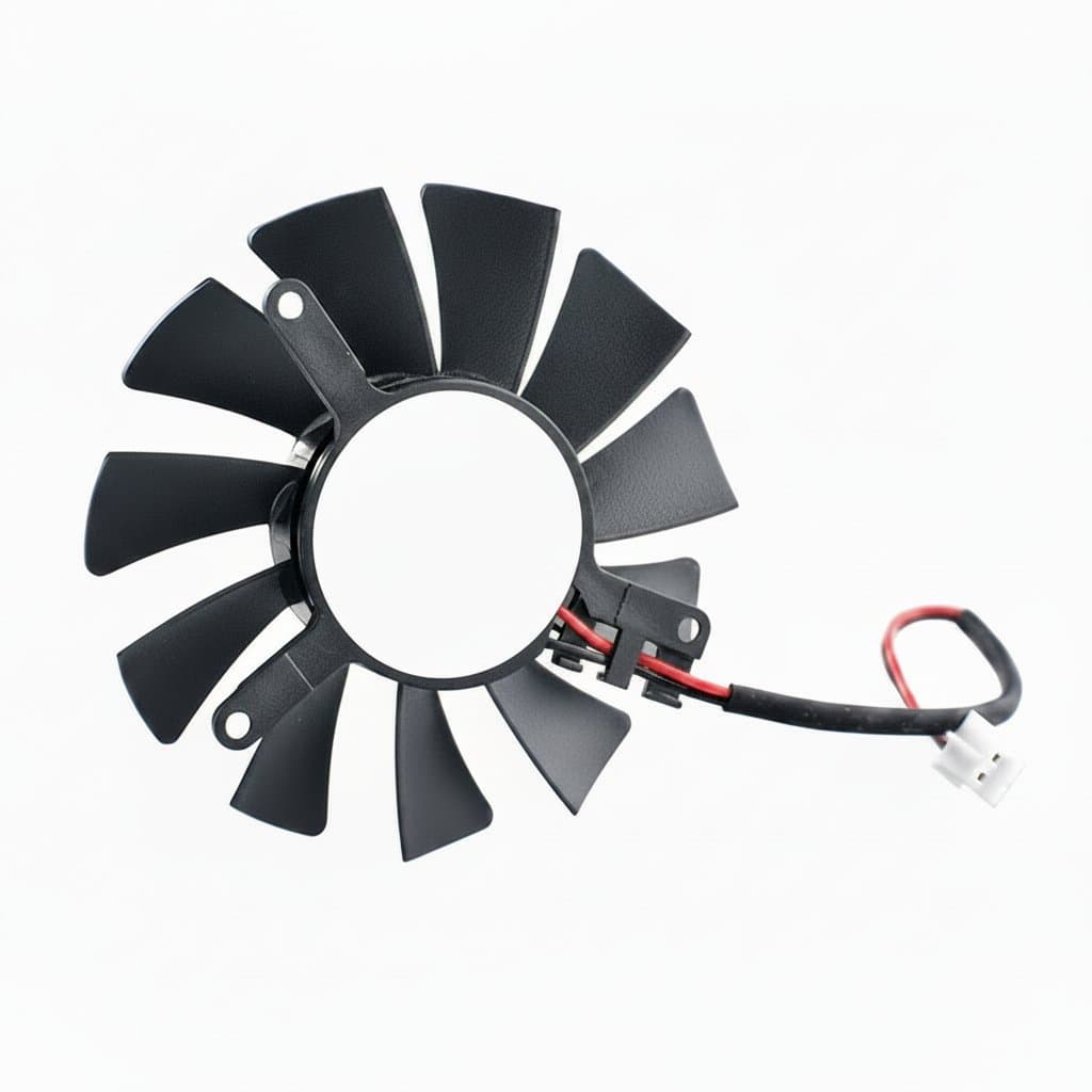 PLD06010B12HH 55mm DC 12V cooling fan for graphics cards, featuring double ball bearings and a 39x39x32mm frame.
