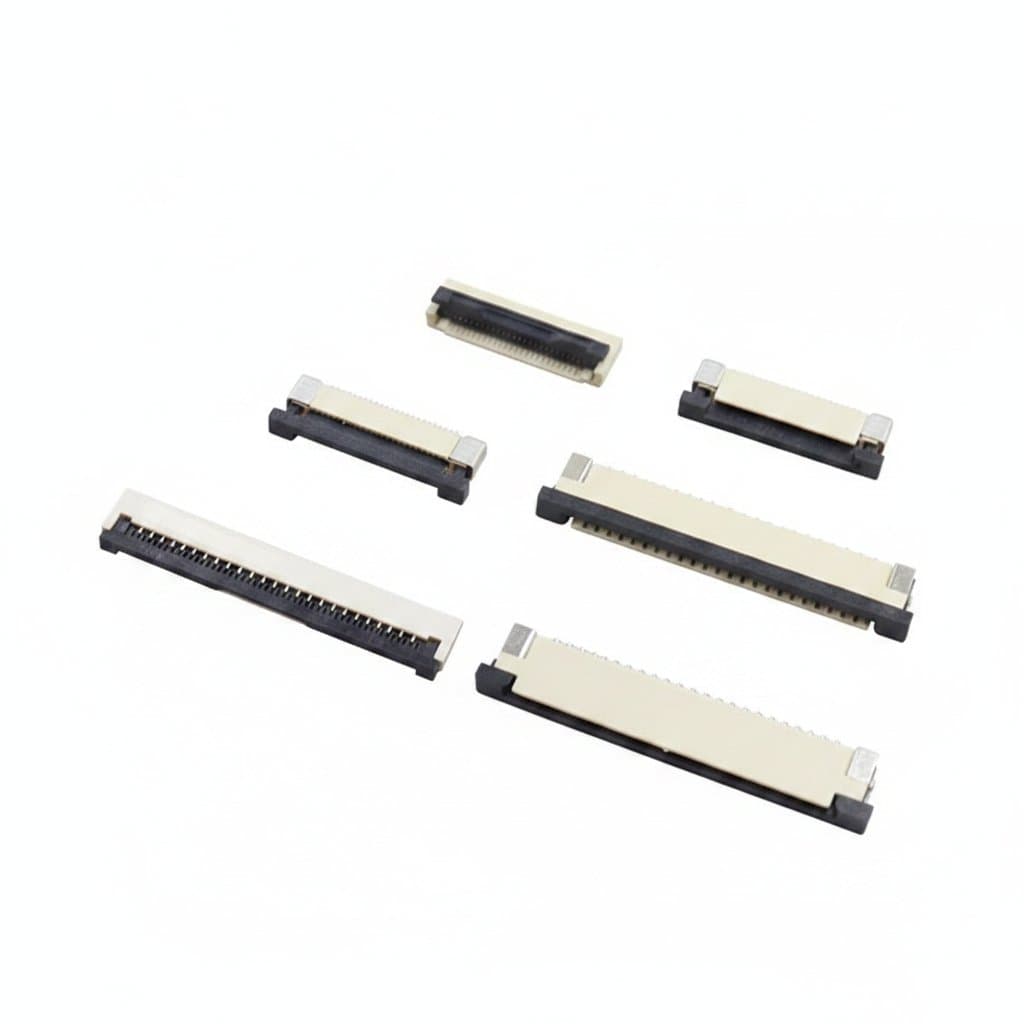 FPC/FFC Connector Set | 0.5mm & 1.0mm Pitch | Flip-Lock Socket for Flat Ribbon Cable - Image 1