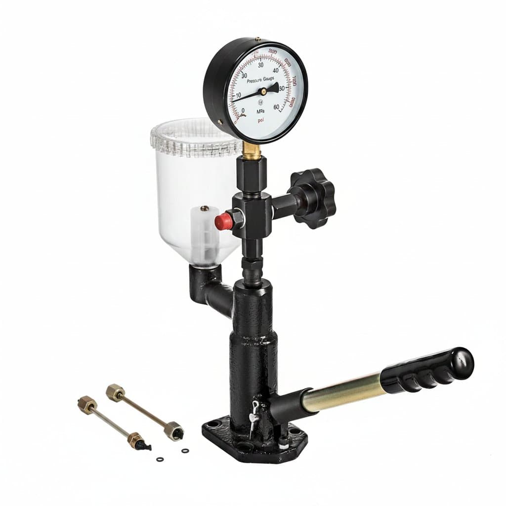 Fuel Injector Tester | 0-600 bar / 0-8,000 psi Dual Scale | Nozzle Pressure Adjustment