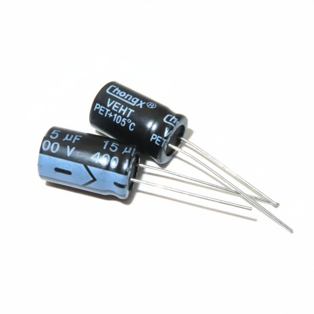 10PCS 400V 15uF aluminum electrolytic capacitors, high-voltage radial components with 10x17mm dimensions for power supply circuits.