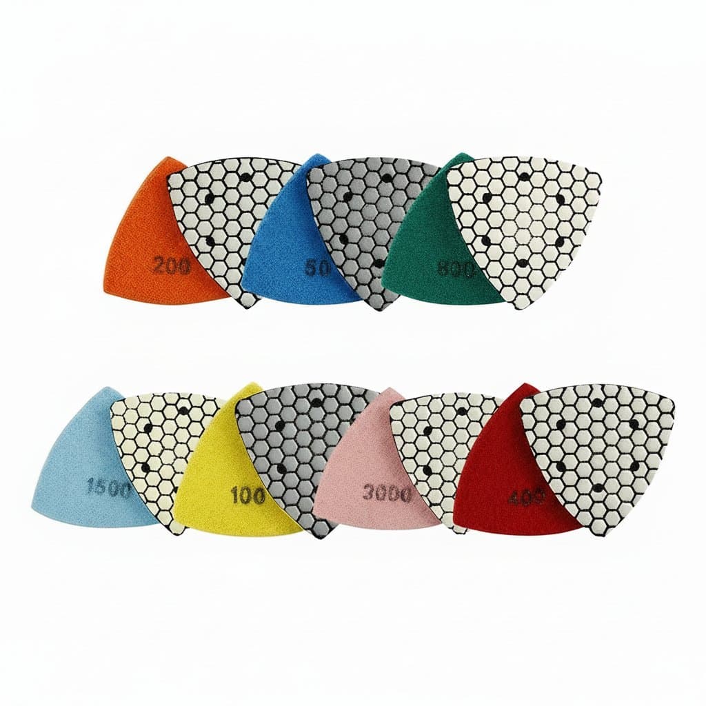90mm Dry Polishing Pads | For Granite, Marble & Concrete | Diamond Abrasive Surface Restoration - Image 1