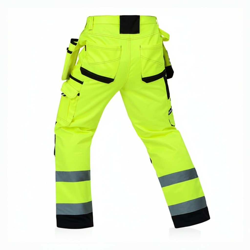 Visibility Work Pants | Reflective Cargo Trousers with Knee Pads | Multi-Pocket