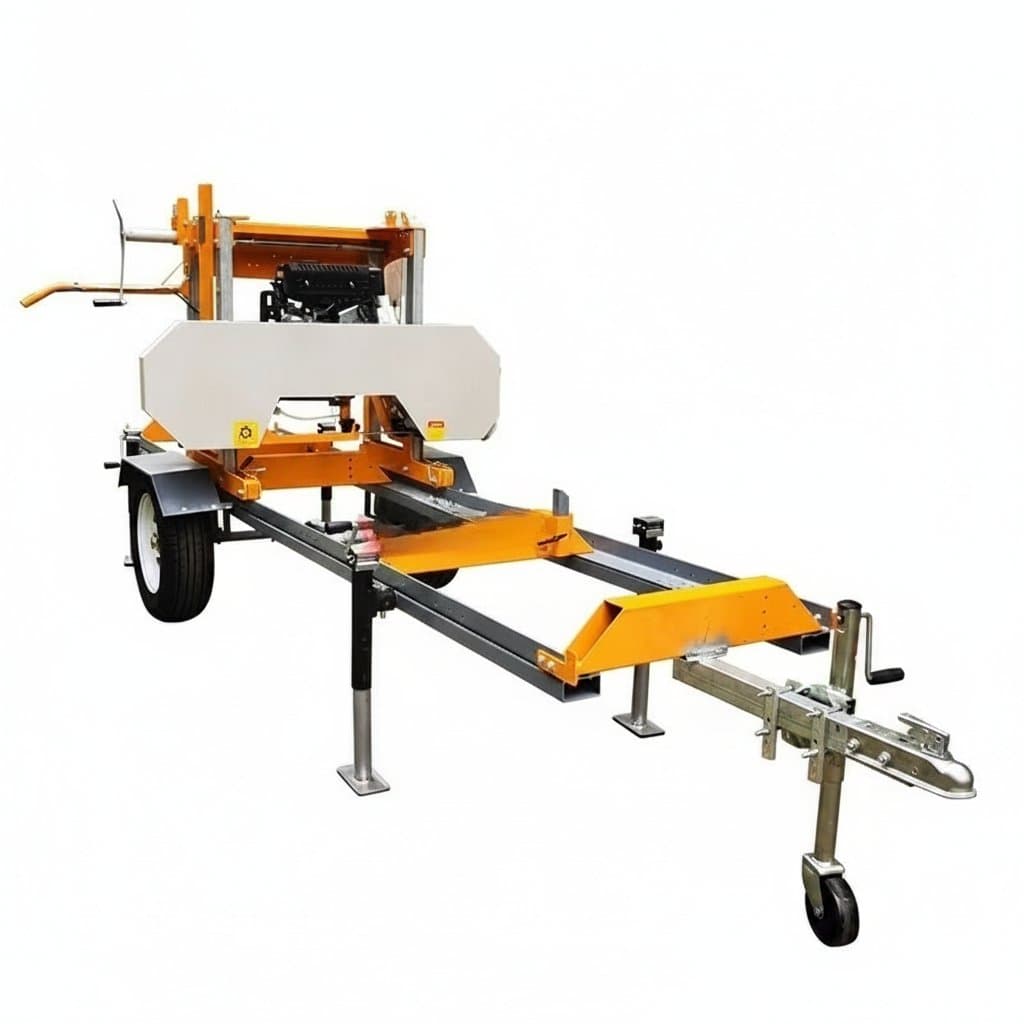 Portable Band Sawmill | Electric Horizontal Timber Cutting Machine